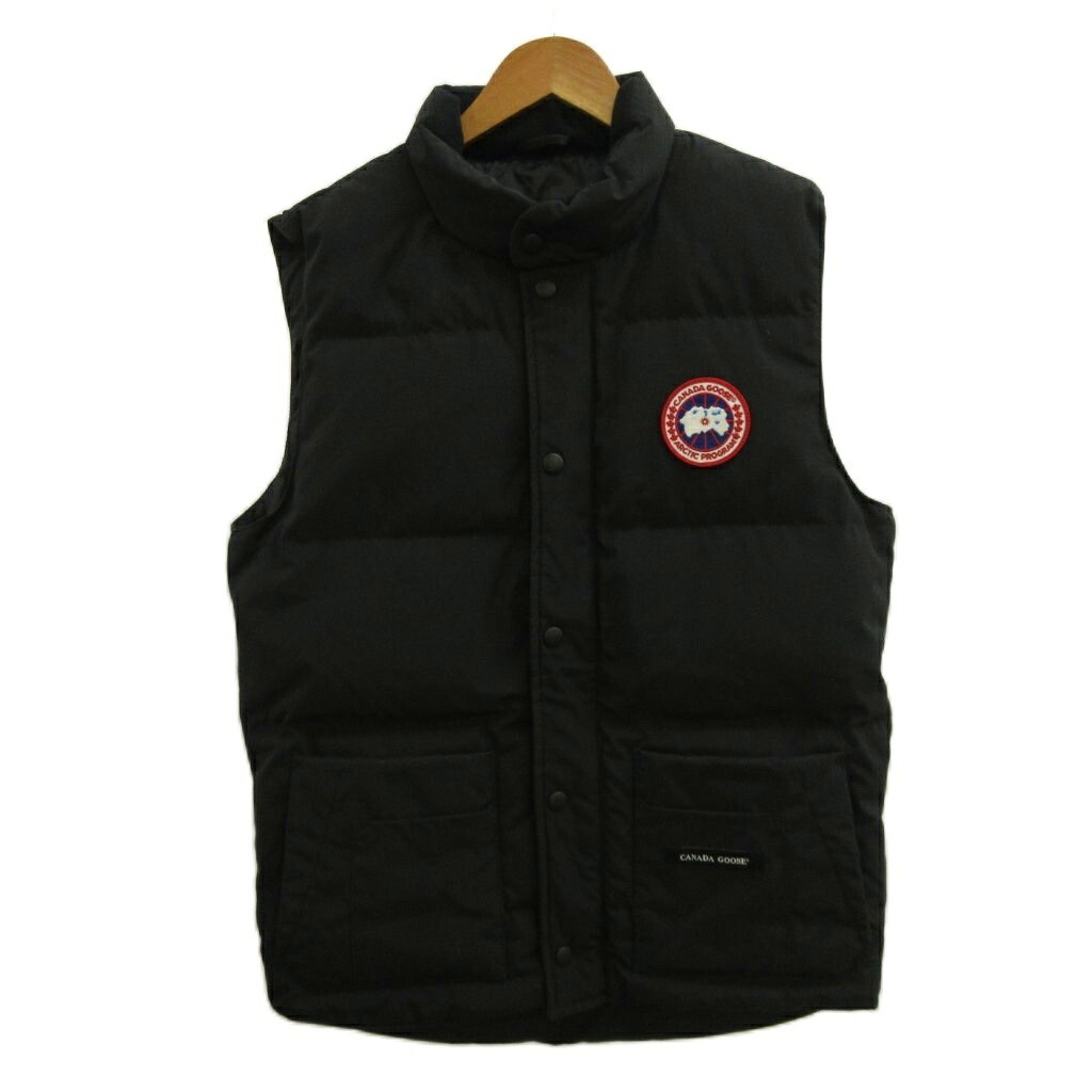 【中古】カナダグース CANADA GOOSE フリースタイル クルーベスト FREESTYLE CREW VEST ダウン 上着 SP 180/92Y 黒 ブラック 無地 スタンドカラー 4154M /PP ■GY18 メンズ 【ベクトル 古着】 260710｜ブランド古着の買取販売ベクトル