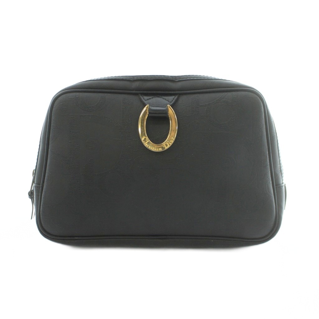 【中古】クリスチャンディオール Christian Dior セカンドバッグ PVC 黒 ブラック /MI ■OH ■GY18 レディース 【ベクトル 古着】 260709｜ブランド古着の買取販売ベクトル