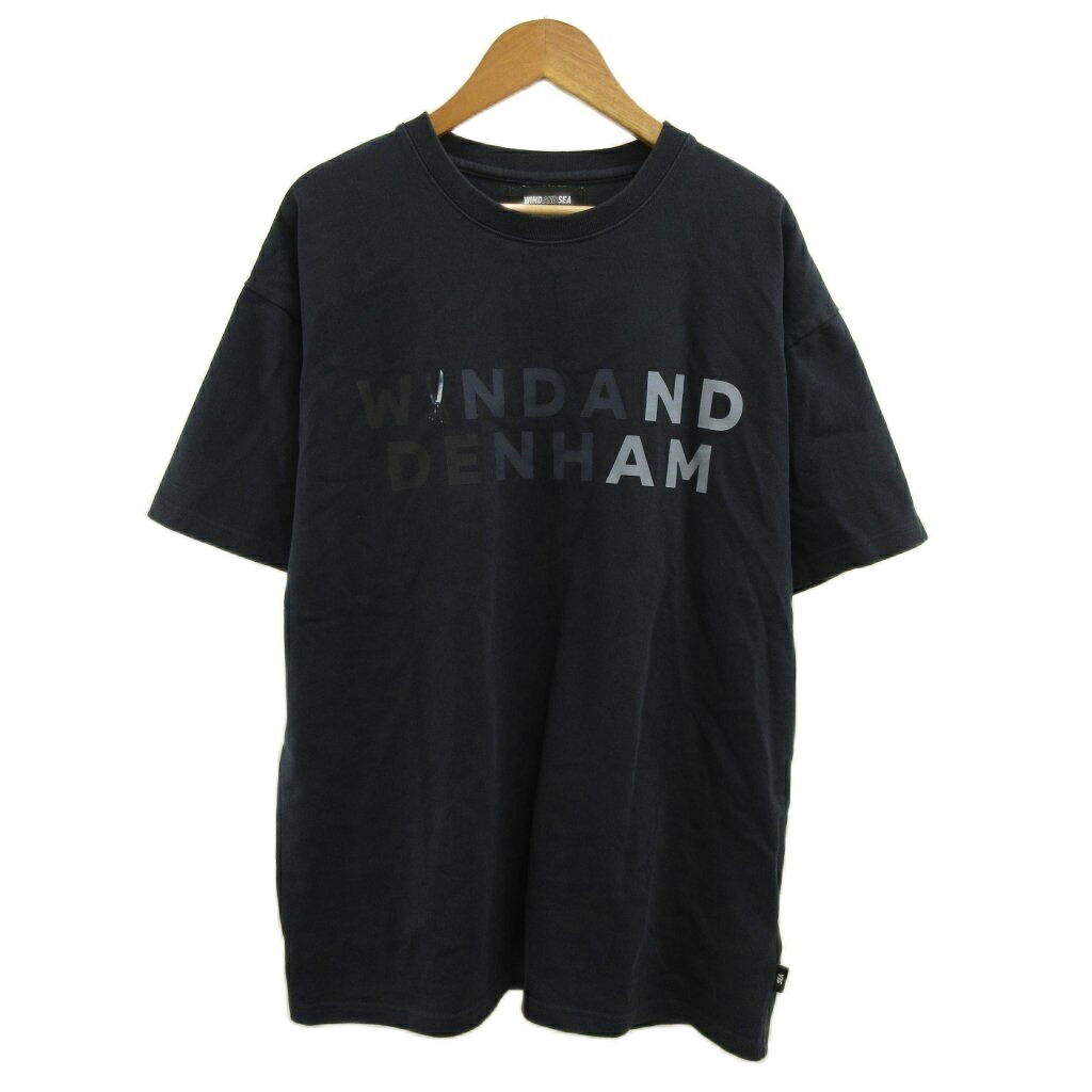 【中古】ウィンダンシー WIND AND SEA &times; DENHAM デンハム S/S TEE Tシャツ M ネイビー 紺 ロゴプリント 半袖 カットソー WDS-C-DHM-23-Q4-06 /PP ■GY19 【ベクトル 古着】 260715｜ブランド古着の買取販売ベクトル