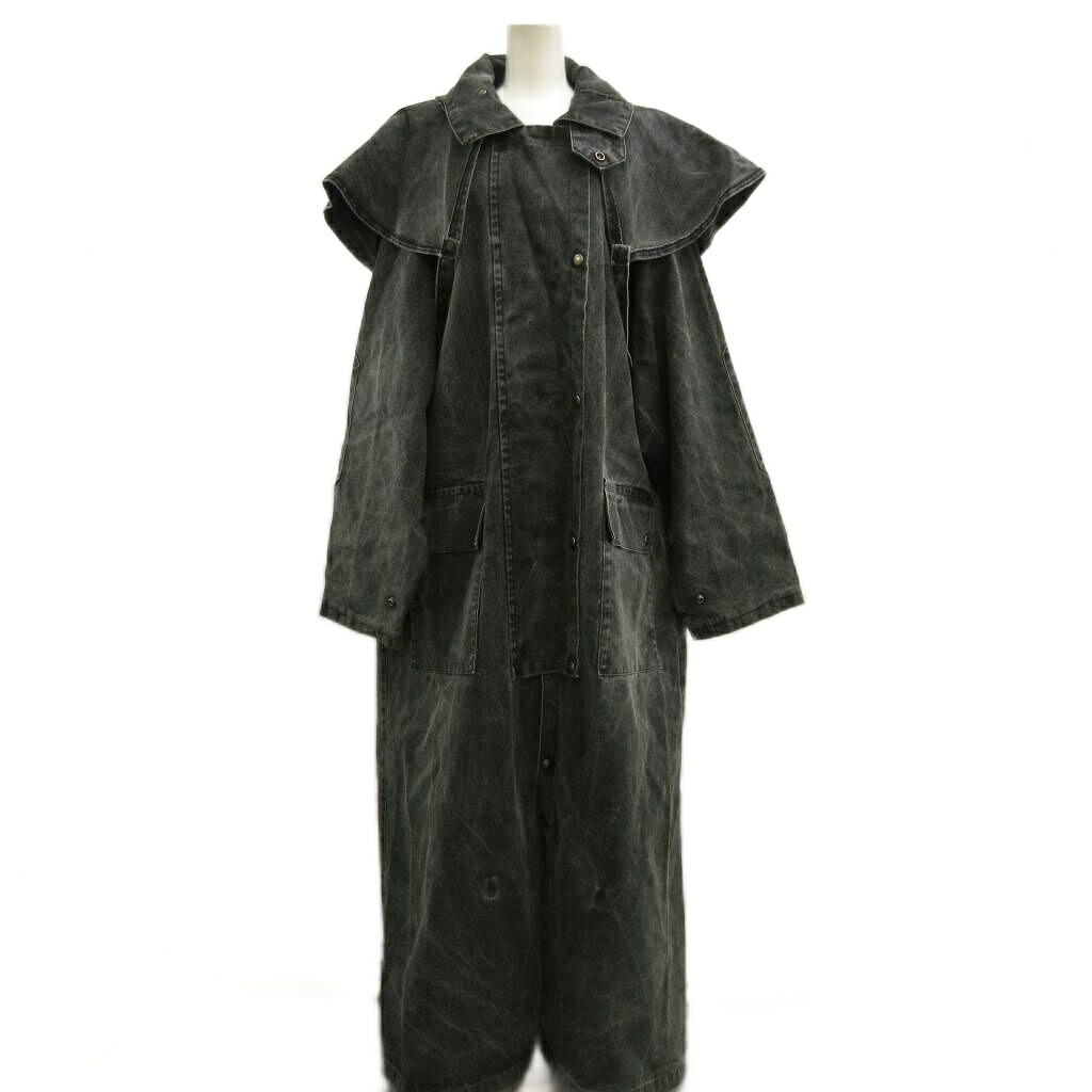 【中古】ジ・オーストラリアン・アウトバック・コレクション The Australian Outback Collection デニムダスターコート XL 黒 ブラック ウォッシュド加工 ロング丈 ケープカラー 長袖 /NP レディース 【ベクトル 古着】 260716|ブランド古着の買取販売ベクトル