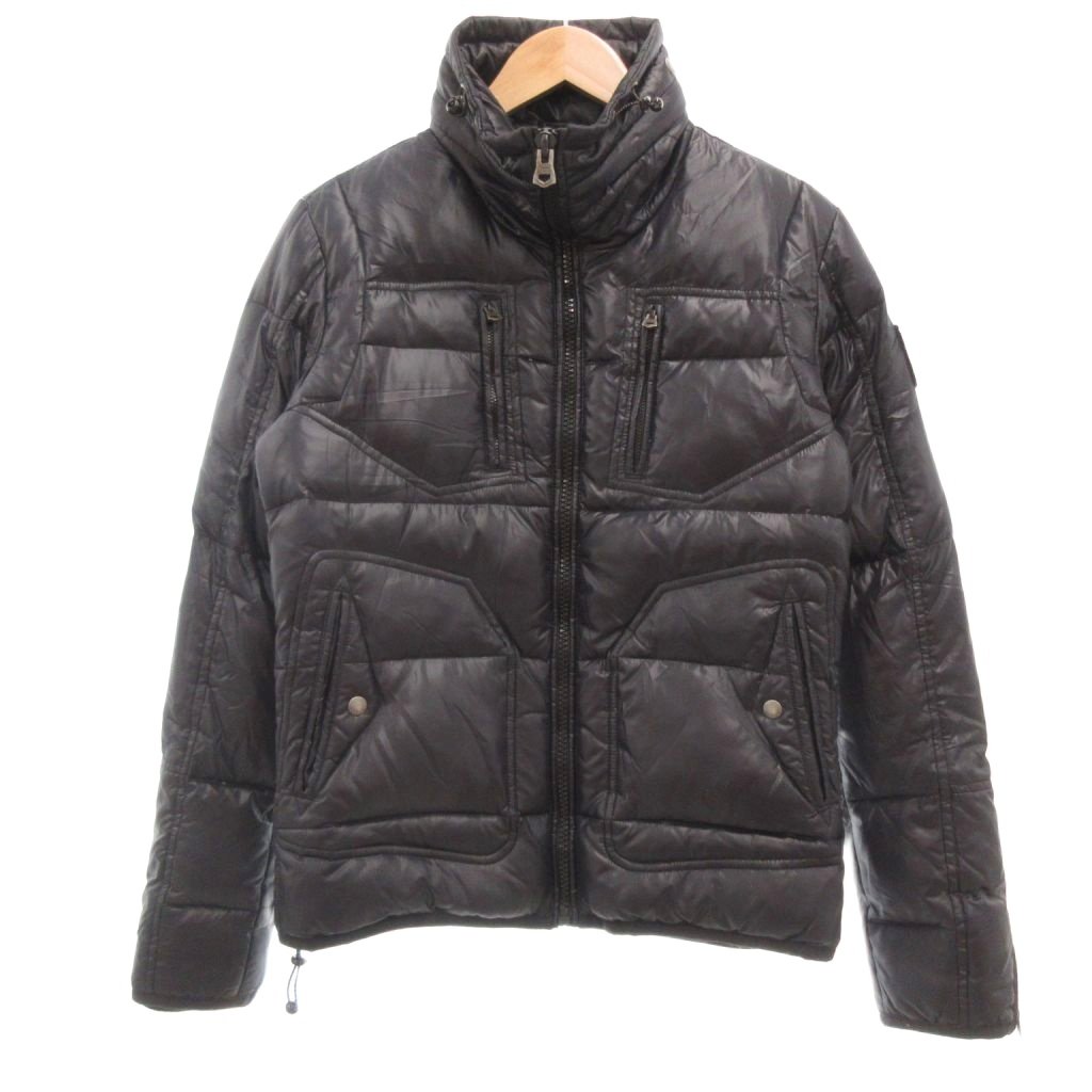 【中古】ディーゼル DIESEL ダウンジャケット ナイロン ジップアップ S ブラック /UO ■GY01 メンズ 【ベクトル 古着】 260118｜ブランド古着の買取販売ベクトル