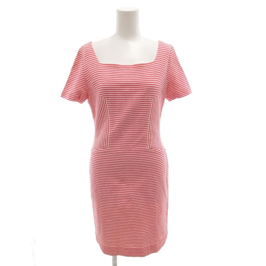 【中古】ディオール Christian Dior 衣装 9 白 白いこと サクラ色 間借り人柄 真四角のど首 半袖 ひざ丈 /FF ■GY03 レディース 【ベクター 古着】 260117