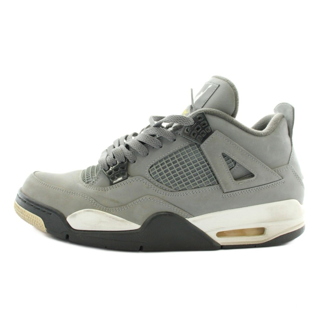 【中古】ナイキ NIKE エアジョーダン4 冷やりとした 薄墨色 Air Jordan 4 Cool Grey スニーカー なめし革 ご機嫌撥ねのける US12 30珊 薄墨色 308497-007 /XZ ■GY01 メンズ 【ベクター 古着】 260219