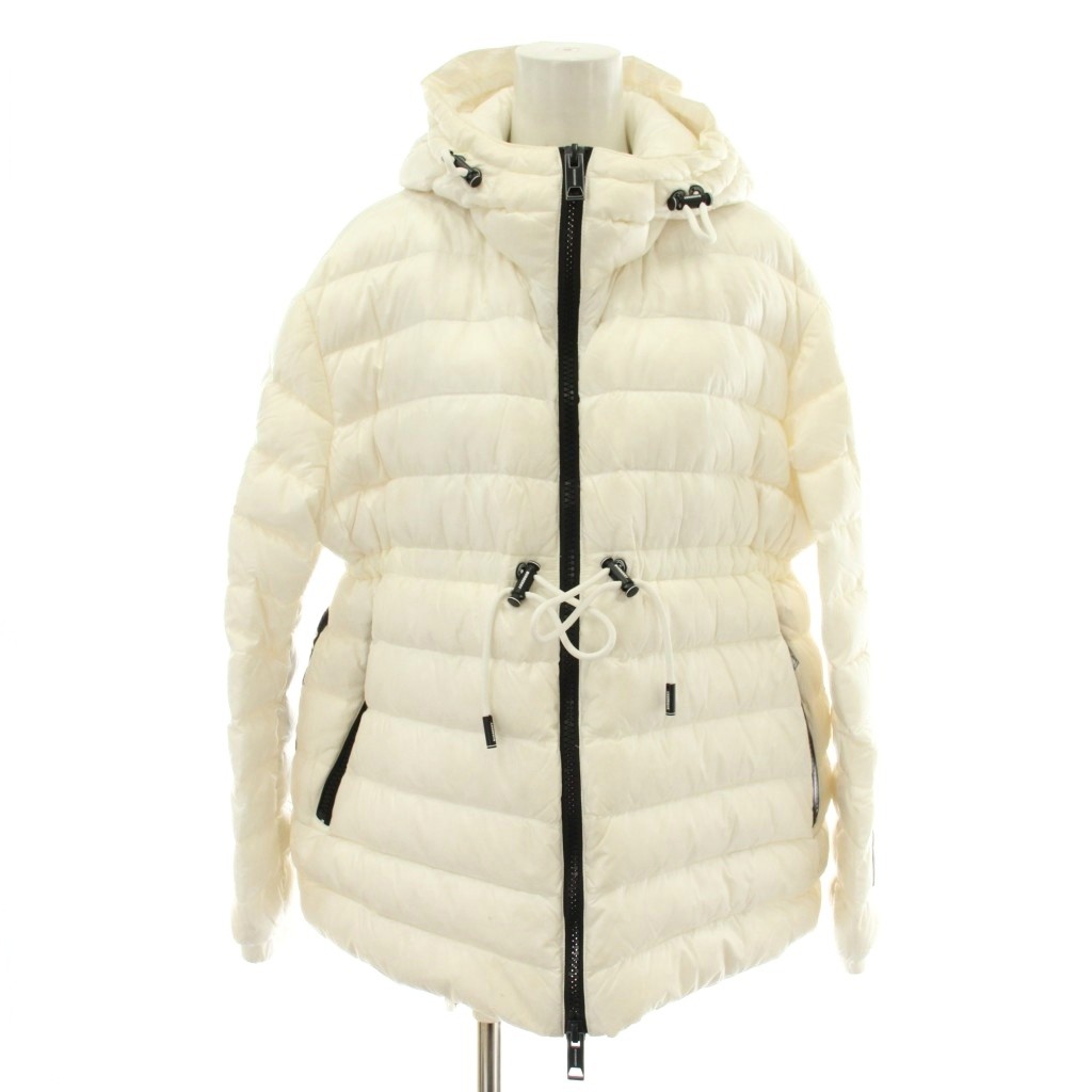【中古】赤ちょうちんバリー 英国の首都 BURBERRY LONDON イングランド ENGLAND ライトダウンジャケット アウター ナイロン ボンネット ドローコード ジップアップ XS 白 白いこと 8031336 /XZ ■GY19 レディース 【ベクター 古着】 260219