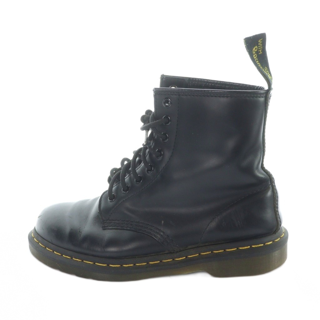 【中古】御医者さんマーチン DR.MARTENS 8大広間 遊撃手ブーツ なめし革 マーチンソール ロゴタイプ 黒 黒いこと ■GY11 /MQ メンズ 【ベクター 古着】 260302