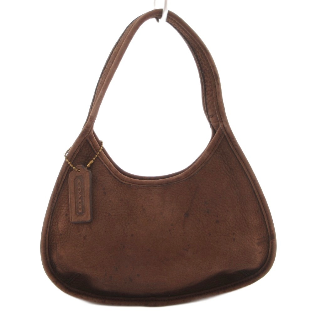 【中古】コーチ職 COACH オールドコーチ ヴィンテージ 4399 USA製 エルゴ 壱肩部 お手々 御徒面子 手提げ 肩かけ ヌバック なめし革 茶 赤銅色 /FF ■GY13 メンズ レディース 【ベクター 古着】 260327