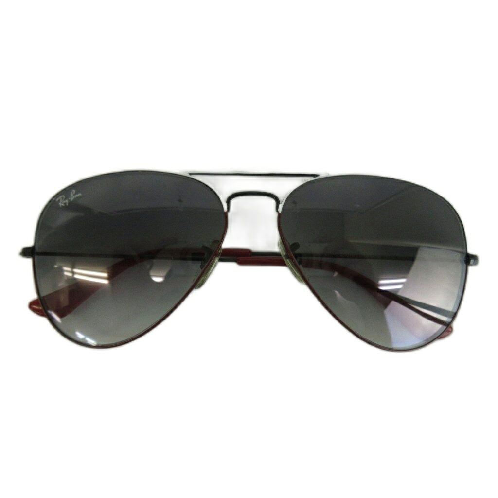 【中古】レイバン RAY BAN アビエーターラージメタル AVIATOR LARGE METAL 眼鏡 サングラス グラデーション ティアドロップ ツーブリッジ 58□14 黒 ブラック 白 ホワイト 赤 レッド /XZ ■GY18 メンズ 【ベクトル 古着】 260420｜ブランド古着の買取販売ベクトル