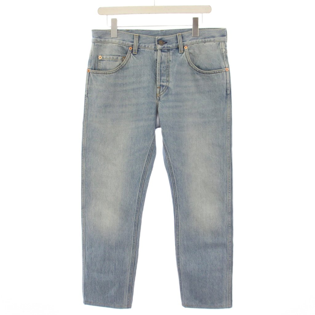 【中古】グッチ GUCCI テーパード ジーンズズボン下 デニム 33 青 青碧 681289 /YM ■GY69 メンズ 【ベクター 古着】 260327