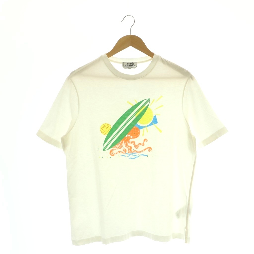 【中古】エルメス HERMES 23SS プルオーバー カットソー 半袖 S 白 ■GY19 /SY ■os メンズ 【ベクター 古着】 260413