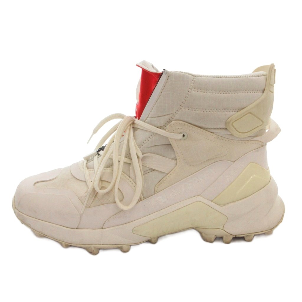【中古】ワイスロバート・エドワード・リー Y-3 GORE-TEX TERREX SWIFT R3 GTX HI スニーカー シューズ 御機嫌取りすてる 26.5糎 白 白いこと ID6766 /FF ■GY19 レディース 【ベクター 古着】 260413