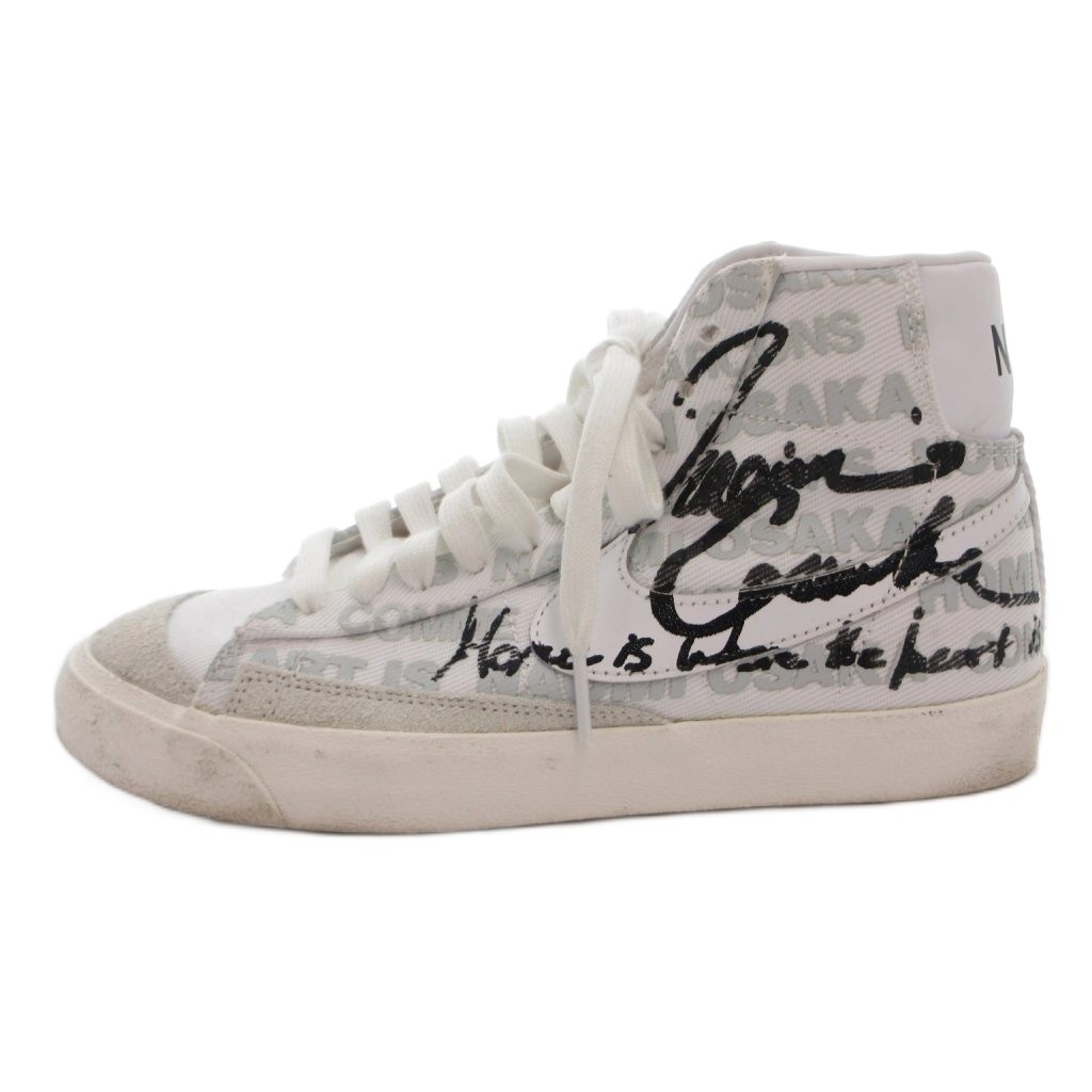 【中古】ナイキ NIKE COMME des GARCONS HOMME 大坂なおみ BLAZER MID スニーカー シューズ ミッドカット 24糎 白 白いこと 地方検事5383 100 /FF ■GY19 レディース 【ベクター 古着】 260413