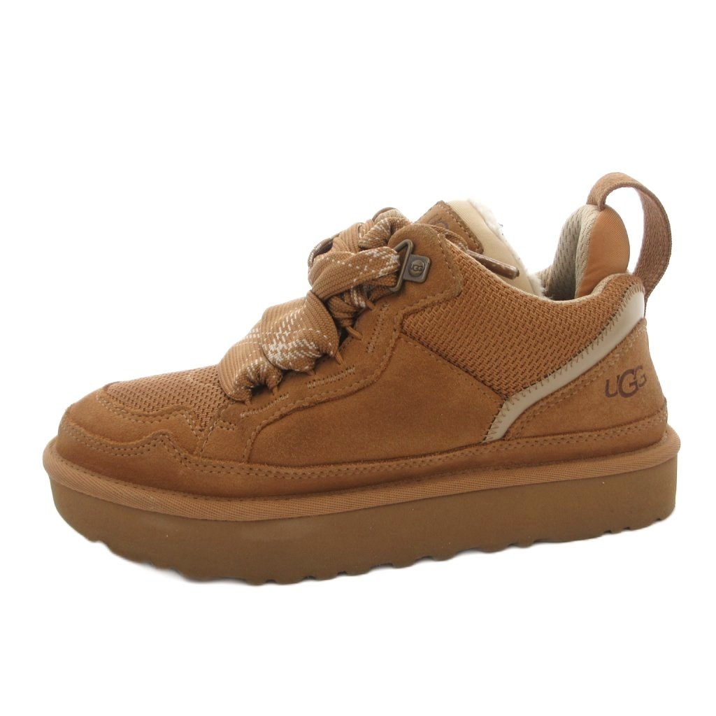 【中古】アグ UGG Lowmel スニーカー シューズ 置き目撥ねのける ボア スエードクロス 24珊 茶 赤銅色 1144032 /FF ■GY19 レディース 【ベクター 古着】 260413