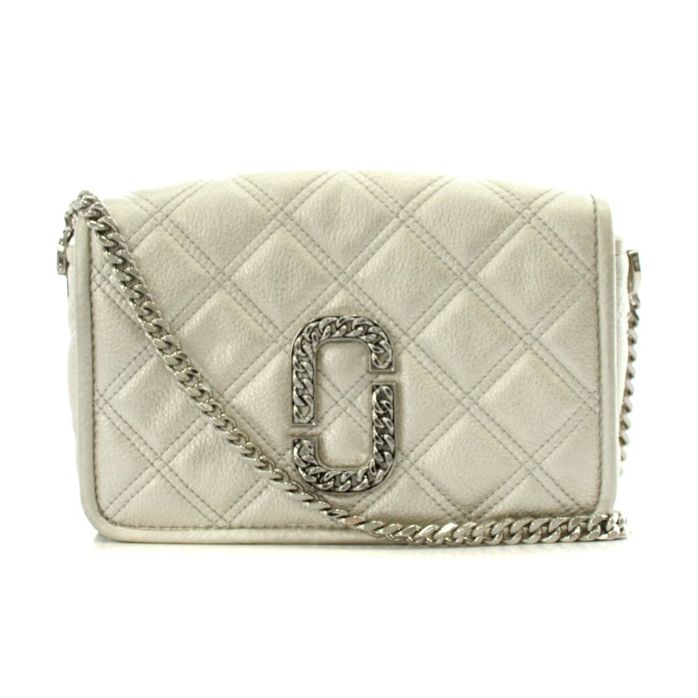 【中古】マークジェイコブス MARC JACOBS ザ ステータス THE STATUS ショルダーバッグ キルティング チェーン レザー シルバー色 /AN40 レディース 【ベクトル 古着】 260423|ブランド古着の買取販売ベクトル