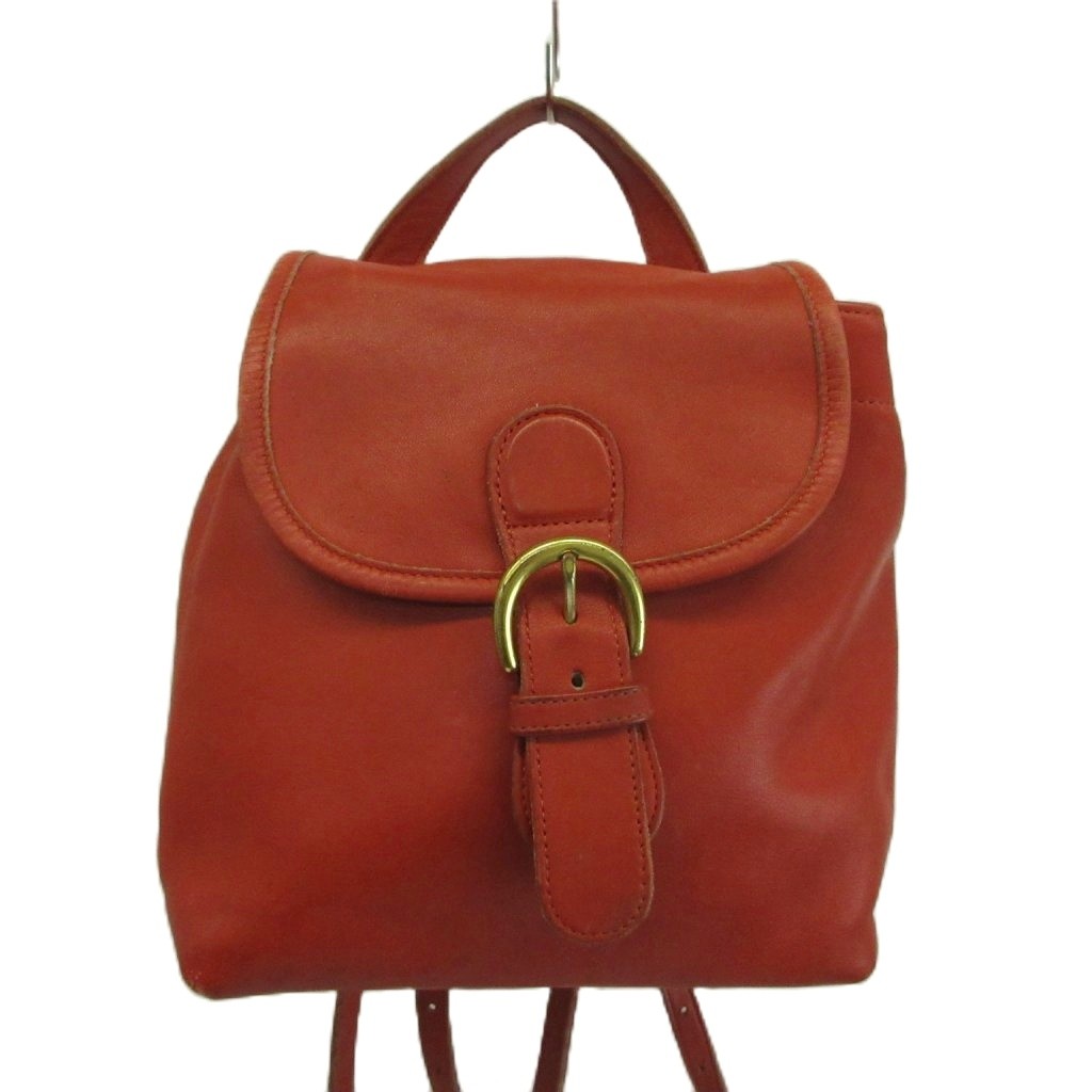 【中古】コーチ職 COACH オールドコーチ ミニ背嚢 うしろ側容器に並べる デイパック なめし革 三尺帯 赤 赤いこと 4152 /XZ ■GY06 レディース 【ベクター 古着】 260429