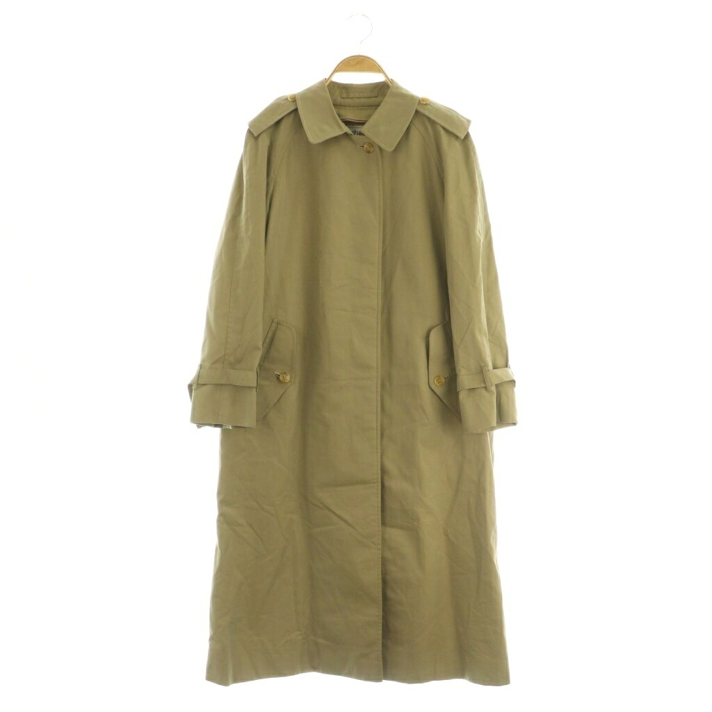【中古】バーバリーズ Burberrys ステンカラー厚地の外套 裏地照合のしるし ロング ヴィンテージ 9AB2 ベージュ /MY ■os ■GY06 レディース 【ベクター 古着】 260421