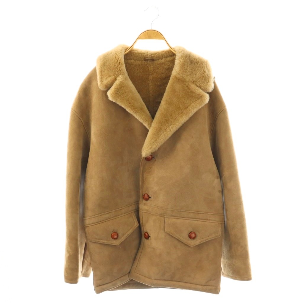 【中古】ダン吸血鬼 dunhill ムートンジャケット 40 ベージュ /SY ■os メンズ 【ベクター 古着】 260421