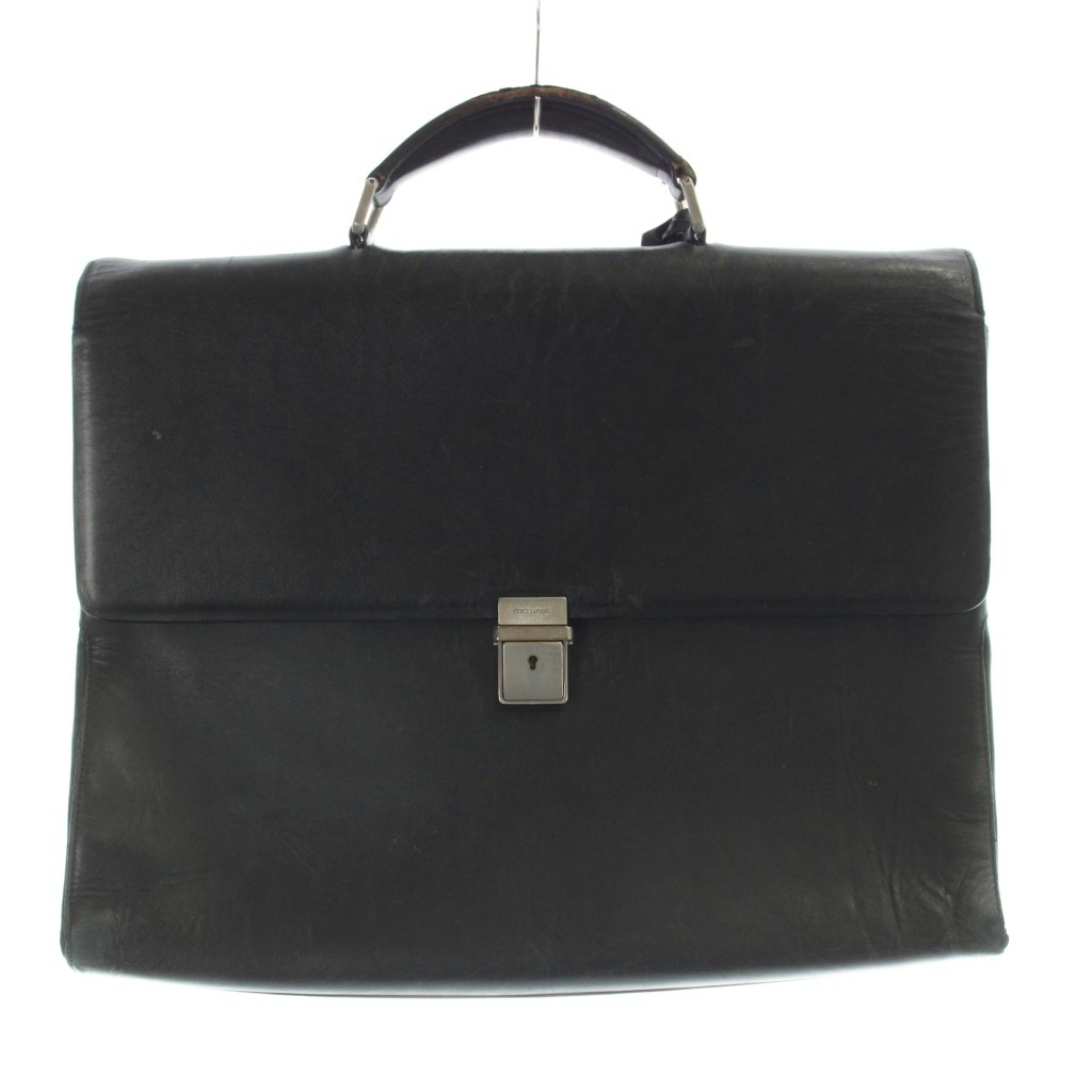【中古】ジョルジオアルマーニ GIORGIO ARMANI 商行為御徒面子 ブリーフ入れもの お手々 なめし革 黒 黒いこと /BB ■GY99 メンズ 【ベクター 古着】 260428
