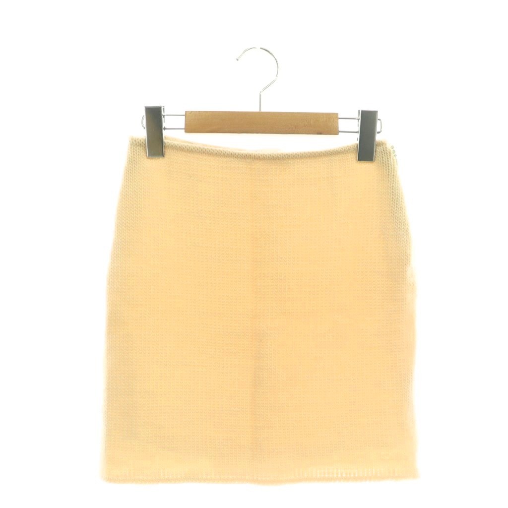 【中古】ミュウミュウ miumiu タイトスカート ミニ 編み物 皮膚軟化剤色 /DF ■GY99 レディース 【ベクター 古着】 260422