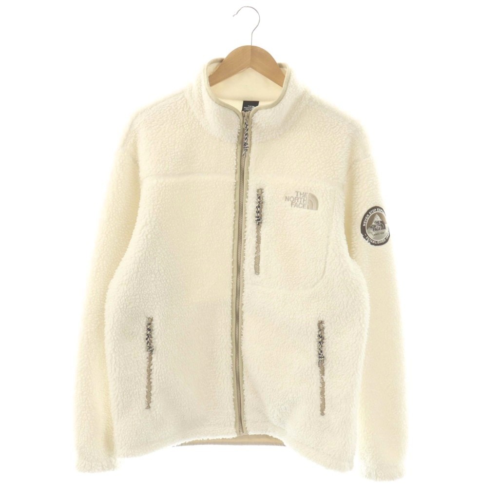【中古】ザノースフェイス THE NORTH FACE ボアフリースジャケット ブルゾン L ホワイト ベージュ /ES ■GY18 メンズ 【ベクトル 古着】 260428｜ブランド古着の買取販売ベクトル