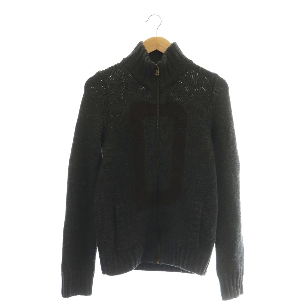 【中古】ドルチェ\u0026ガッバーナ 弗ガバ DOLCE\u0026GABBANA ドライバーズニット プルオーバー ジップアップ 羊毛 46 黒 WKJ56/5I03 /MI ■GY01 メンズ 【ベクター 古着】 260428