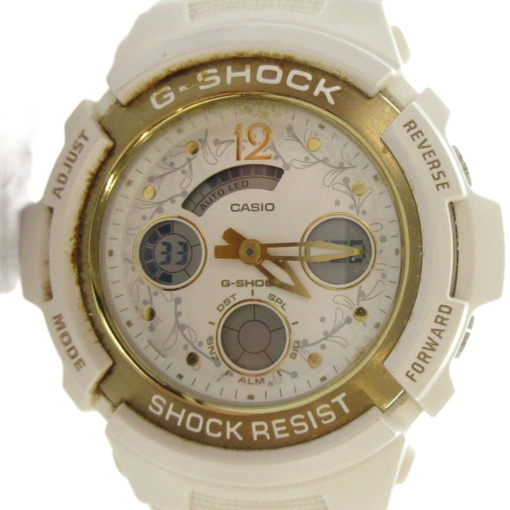 【中古】カシオジーショック CASIO G-SHOCK AW-590LG ウオッチ ご覧なさる 石英 アナデジ 暦付き添い人 白 白いこと ■GY18 /MQ メンズ 【ベクター 古着】 260430