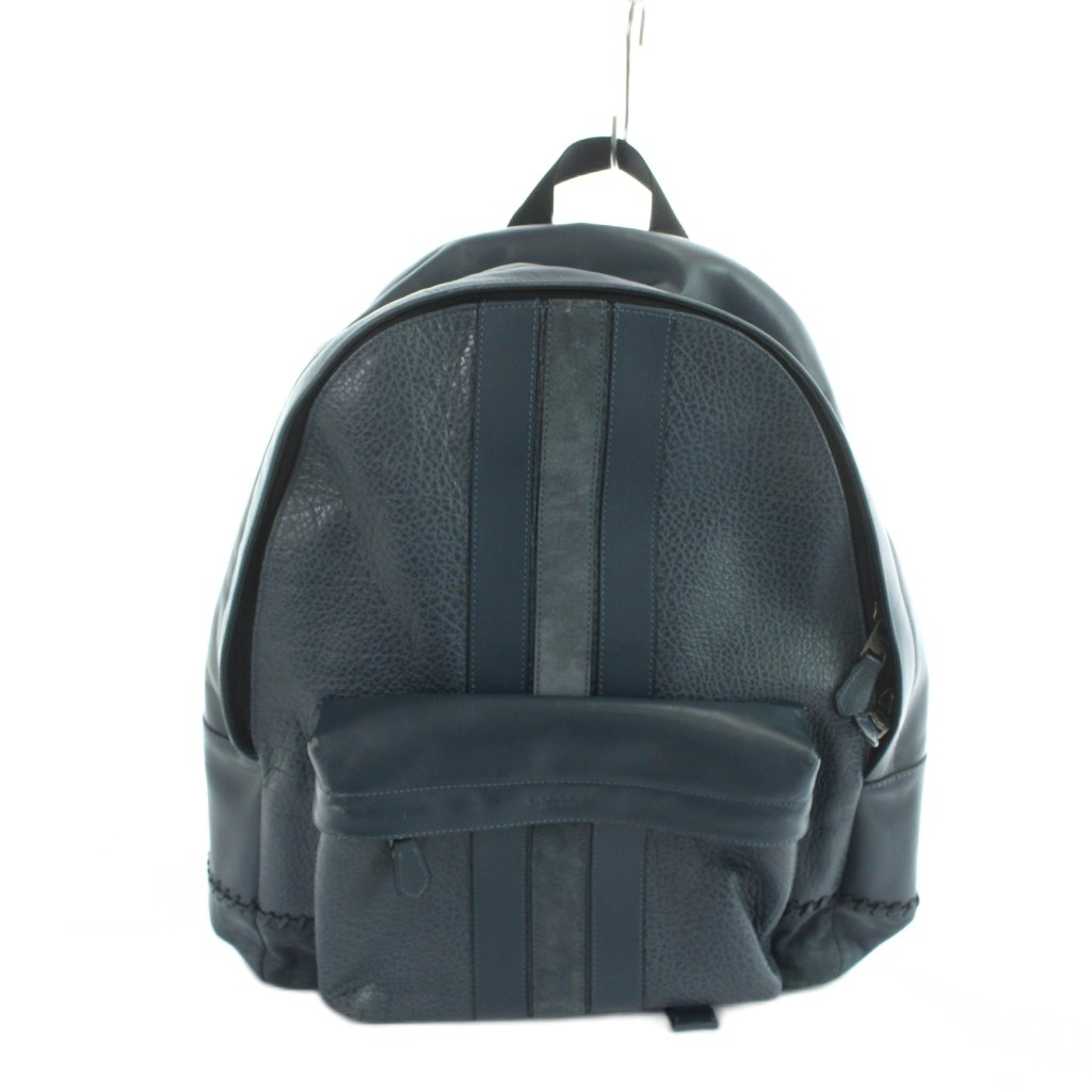 【中古】コーチ職 COACH F11250 背嚢 うしろ側容器に並べる なめし革 ロゴタイプ 青 青み ■GY17 /MQ メンズ 【ベクター 古着】 260514