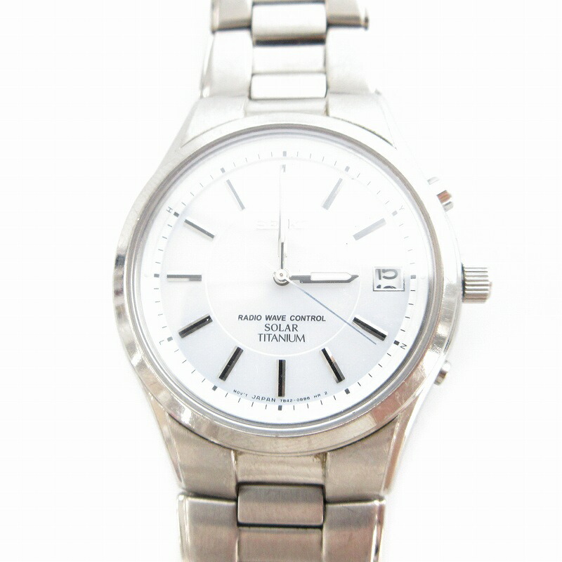 SEIKO スピリットソーラー電波時計 7B22 0AL0 可動品 SEIKO セイコー 7B22-0AL0 ソーラー電波 動作品 チタニウム