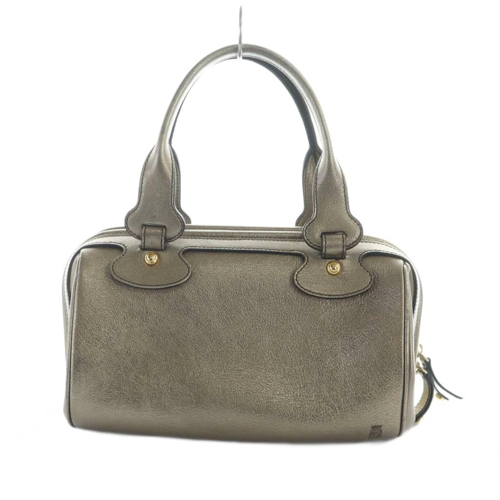 未使用級 モラビト ハンドバッグ カーフレザー ロゴ金具 MORABITO 美品/ モラビト トラヴィアータ カーフレザー ハンドバッグ