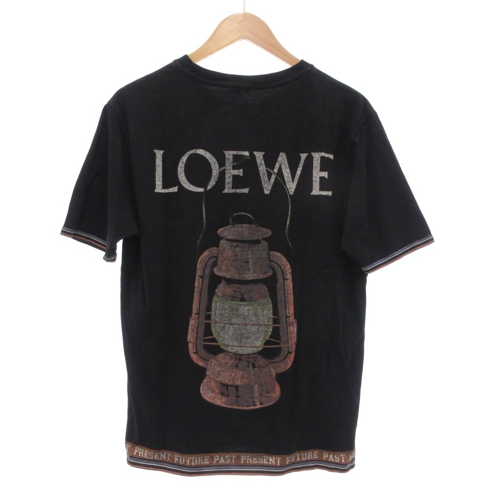【中古】ロエベ LOEWE 18AW Tシャツ 半袖 ランタングラフィック バックプリント M ブラック /UO ☆AA★ メンズ レディース 【ベクトル 古着】 251202