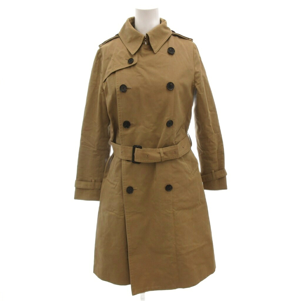 【中古】ハイク HYKE 18SS タイトフィット トレンチコート ジャケット ベルト 1 ひざ丈 181-17005 ベージュ /FF レディース 【ベクトル 古着】 260121