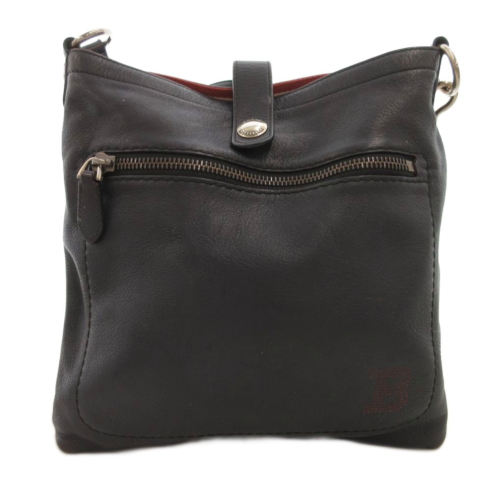 【中古】バリー BALLY ショルダーバッグ クロスボディ 斜め掛け レザー パンチングロゴ 黒 ブラック /FF メンズ 【ベクトル 古着】 260123 7,426円