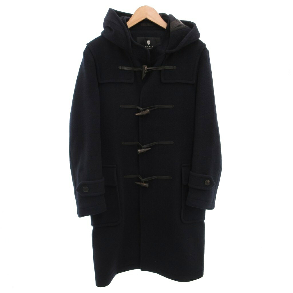 【中古】ブラックレーベルクレストブリッジ BLACK LABEL CRESTBRIDGE ダブルフェイスクレストブリッジチェックダッフルコート トグルボタン 裏地チェック ウール ロング M 紺 ネイビー /FF メンズ 【ベクトル 古着】 260220｜ブランド古着の買取販売ベクトル