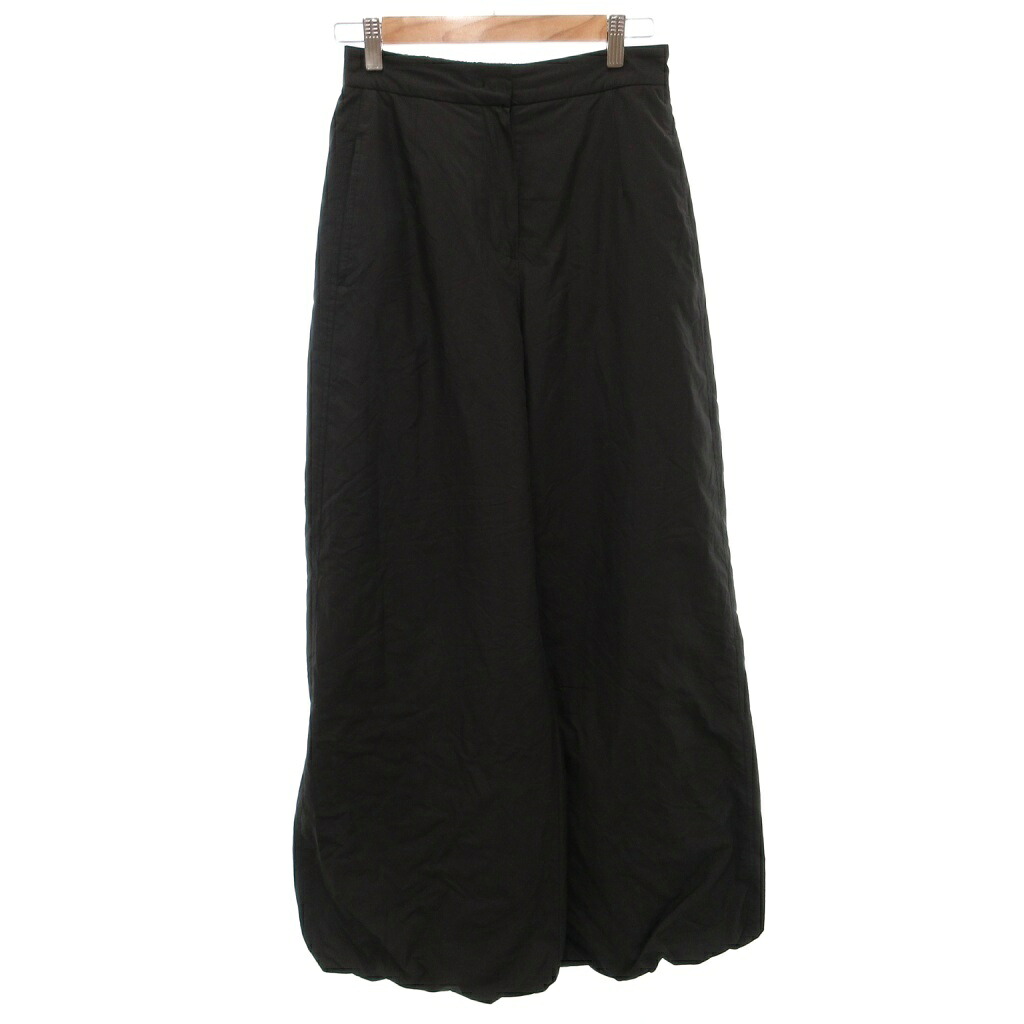 【中古】AMOMENTO アモーメント 24AW BALLOON BANDING パンツ スラックス ワイド 黒 ブラック /FF レディース 【ベクトル 古着】 260224