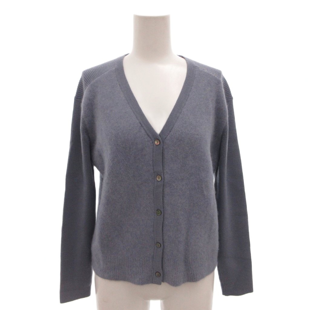 【中古】ユナイテッドアローズ UNITED ARROWS RCN/CA リブ コンビ カーディガン ニット ウール カシミヤ混 青 ブルー /FF レディース 【ベクトル 古着】 260324