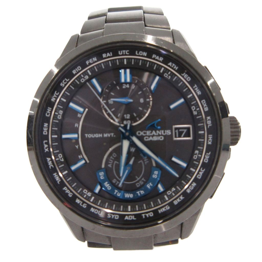 【中古】カシオ CASIO オシアナス 腕時計 ウォッチ クロノグラフ アナログ 電波ソーラー チタンブラック OCW-T2500B-1AJF /FF メンズ 【ベクトル 古着】 260318|ブランド古着の買取販売ベクトル