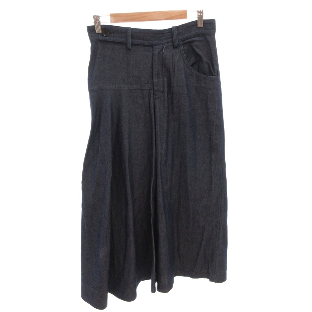 【中古】ヨウジヤマモト YOHJI YAMAMOTO FEMME ワイドパンツ デニム ジーンズ 変形 1 インディゴ /FF レディース 【ベクトル 古着】 260329