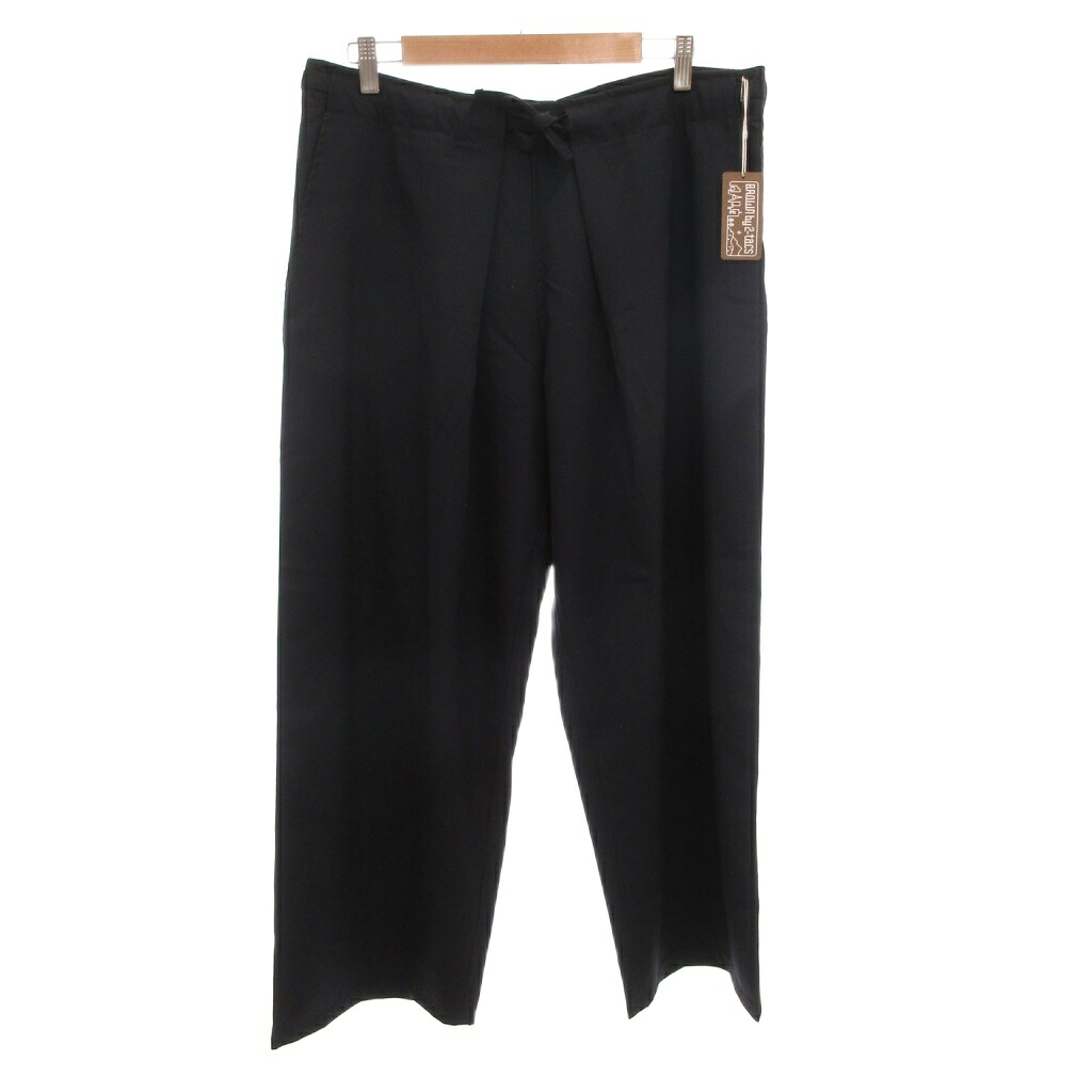 【中古】未使用品 ブラウンバイツータックス BROWN by 2-tacs タグ付き 25SS Loose fit pants ワイドパンツ スラックス タック ウール 紺 ネイビー /FF メンズ 【ベクトル 古着】 260406