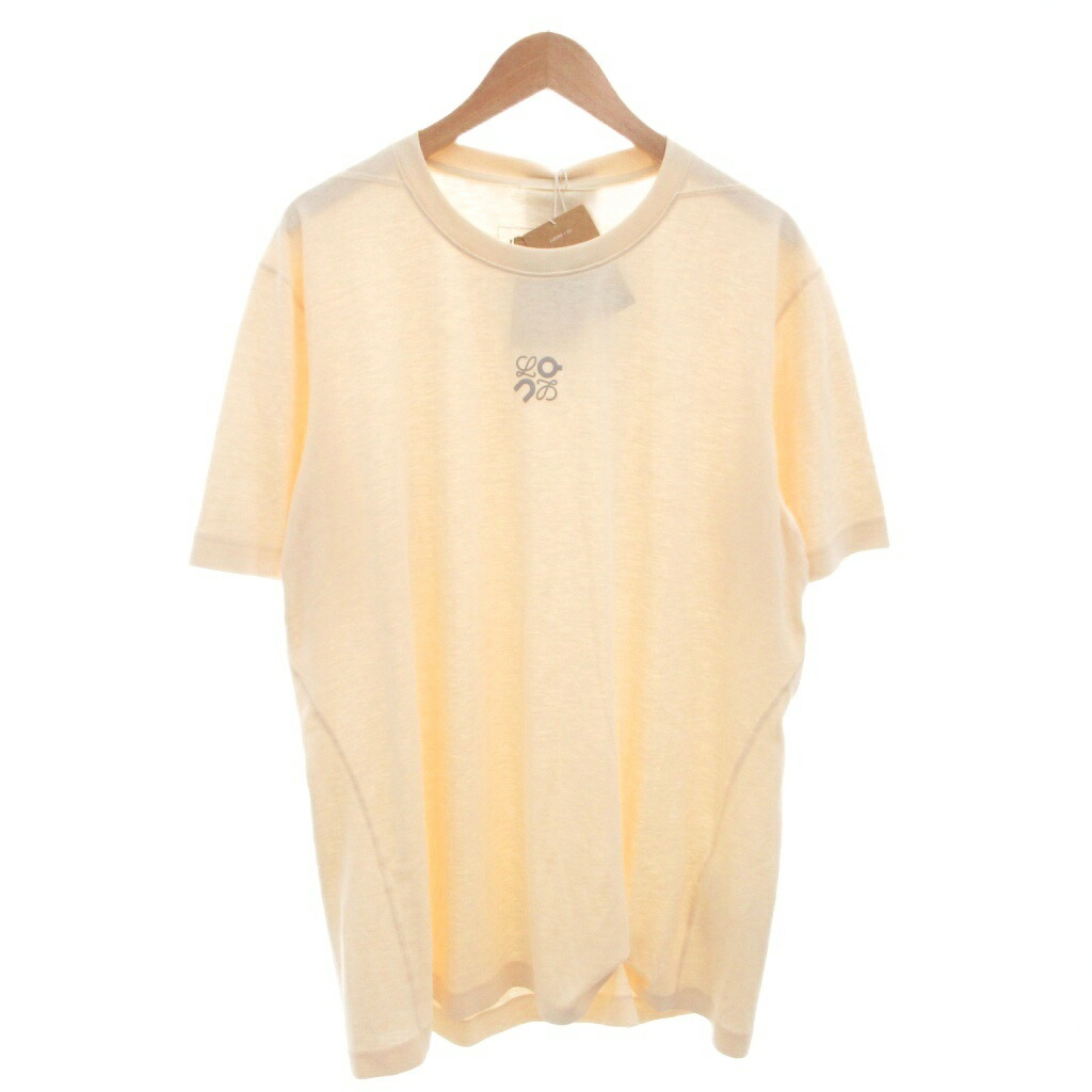 【中古】未当て嵌める品 ロエベ LOEWE On 共同研究 下げ札付き添い人 25SS Active ティーシャツ 半袖 ロゴタイプ刷り上げる XL 象牙色 1UF10431951 /FF メンズ 【ベクター 古着】 260416 メンズファッション-Tシャツ・カットソー-トップス