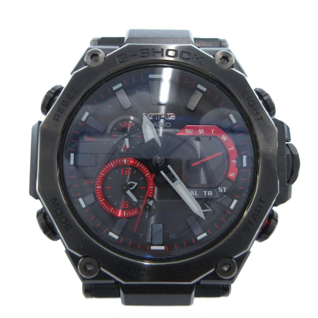 【中古】カシオジーショック CASIO G-SHOCK ウォッチ 御覧なさる 電磁波 ソーラー アナログ 3針 Bluetooth積み上げる MTG-B2000YBD-1AJF 黒いこと /FF  【ベクター 古着】 260508