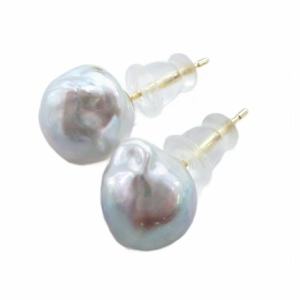 【中古】ノーブランド ピアス 両耳 アクセサリー バロックパール K18 グレー /FF レディース 【ベクトル 古着】 260508｜ブランド古着の買取販売ベクトル