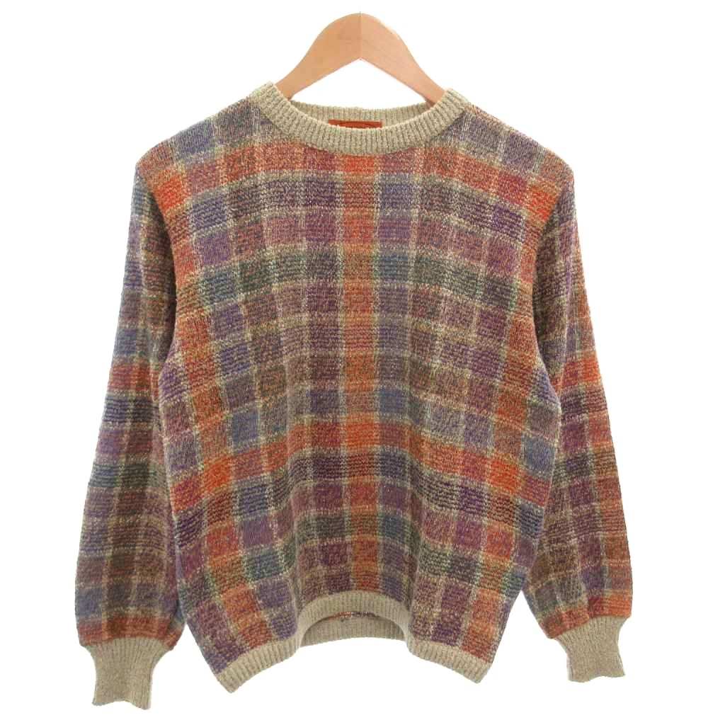 【中古】ミッソーニ MISSONI ニット カットソー 長袖 クルーネック リネン混 総柄 M マルチカラー /FF メンズ 【ベクトル 古着】 260518|ブランド古着の買取販売ベクトル