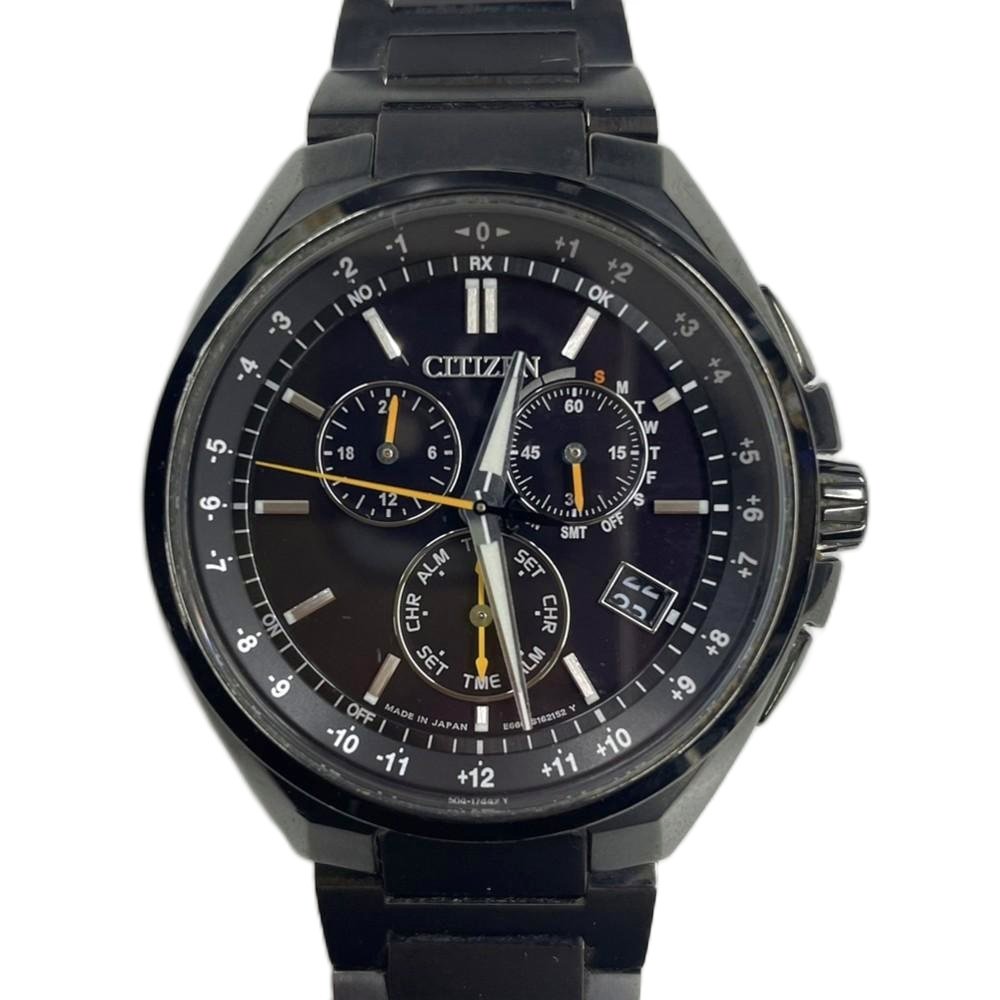 【中古】シチズン CITIZEN アテッサ エコドライブ 腕時計 ウォッチ ソーラー クロノグラフ チタン 黒 ブラック /JS メンズ 【ベクトル 古着】 260623|ブランド古着の買取販売ベクトル