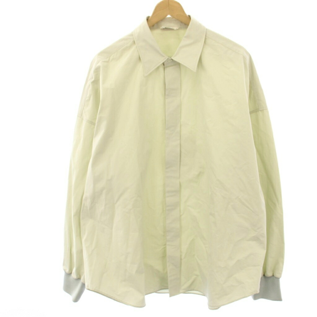 【中古】未使用品 アレキサンダーマックイーン ALEXANDER MCQUEEN 2022年製 カジュアルシャツ シャツジャケット 16+ 薄緑 ライトグリーン 無地 レギュラーカラー 長袖 726972 QUN37 /HN メンズ 【ベクトル 古着】 260314
