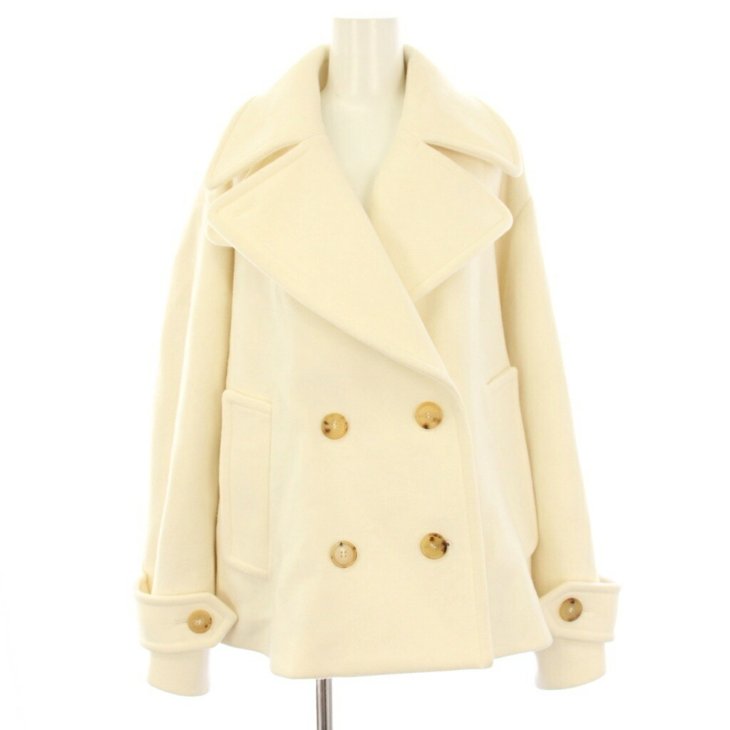 【中古】クロエ CHLOE 24AW ピーコート Pコート ショート丈 34 白 CH24WMA9607211234 /KH レディース 【ベクトル 古着】 260224｜ブランド古着の買取販売ベクトル