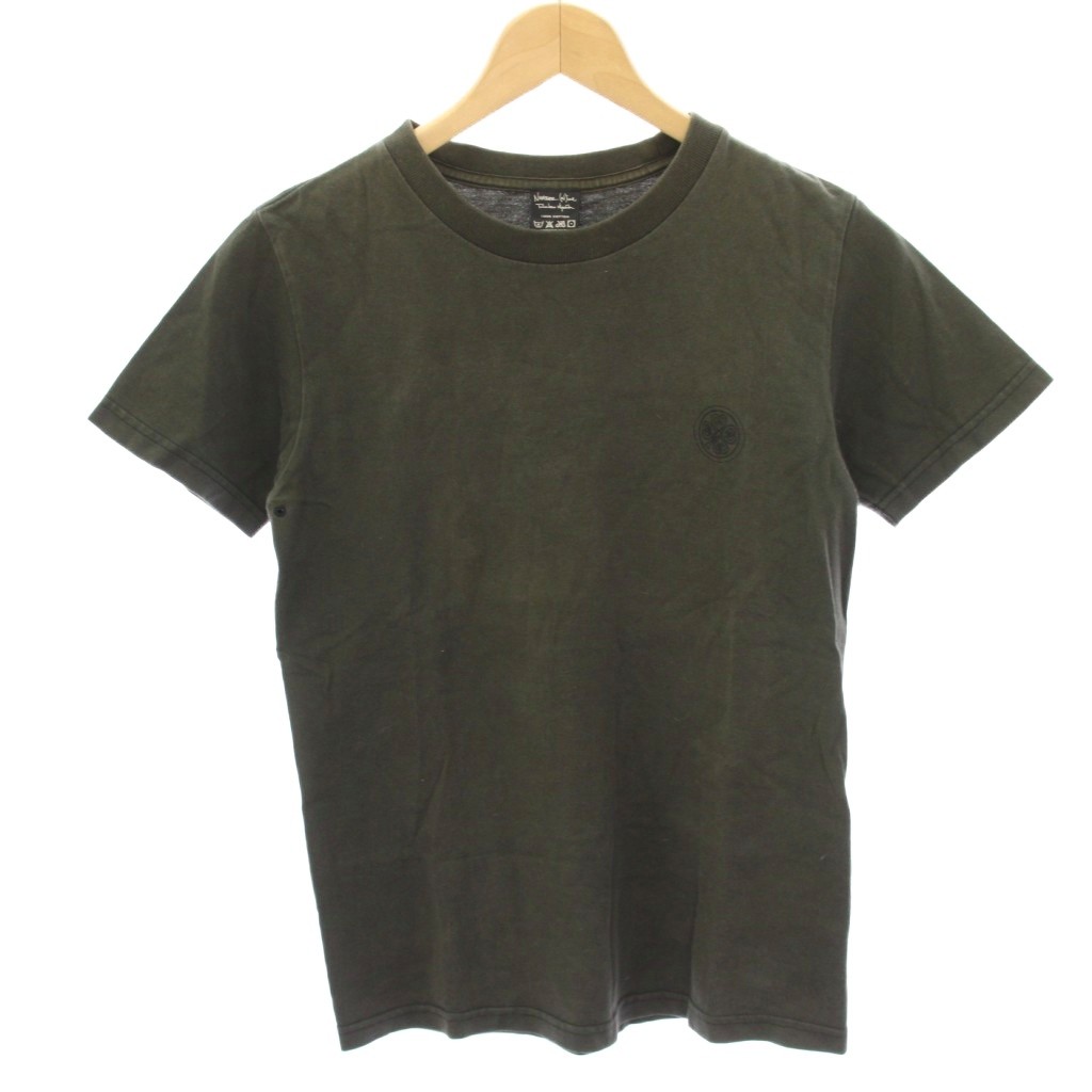 【中古】電話番号野球クラブ NUMBER (N)INE 06AW NOIR期 クローバー ティーシャツ カットソー 0 カーキ 半袖 労働者の一団のど首 ロゴタイプ /HN メンズ 【ベクター 古着】 260312
