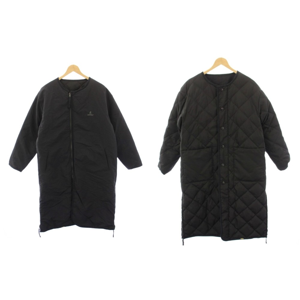 【中古】グラミチ GRAMICCI B:MING by BEAMS 別注 リバーシブル 2way ダウンコート キルティングコート ジップアップ ロング M 黒 ブラック 93-19-0359-585 /HN レディース 【ベクトル 古着】 260318 8,778円