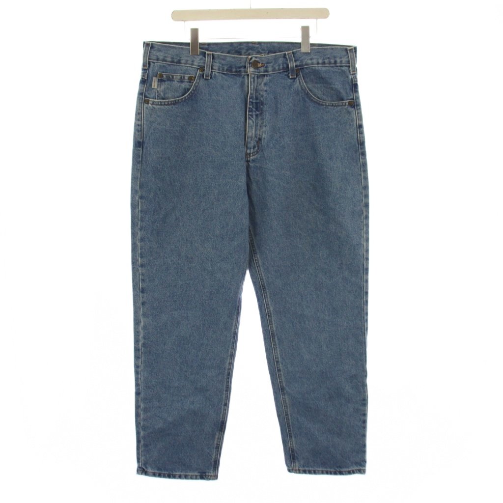 【中古】カーハート carhartt リラックスドフィットデニム Relaxed Fit Denim デニムパンツ ジーンズ ジップフライ 38×30 青 ブルー B17STW /YT メンズ 【ベクトル 古着】 260403