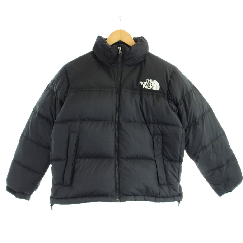 【中古】ザノースフェイス THE NORTH FACE Short Nuptse Jacket 落ちこむ上衣 厚地の外套 L 黒 黒いこと 長袖 ロゴタイプ NDW92335 /GP メンズ 【ベクター 古着】 260413