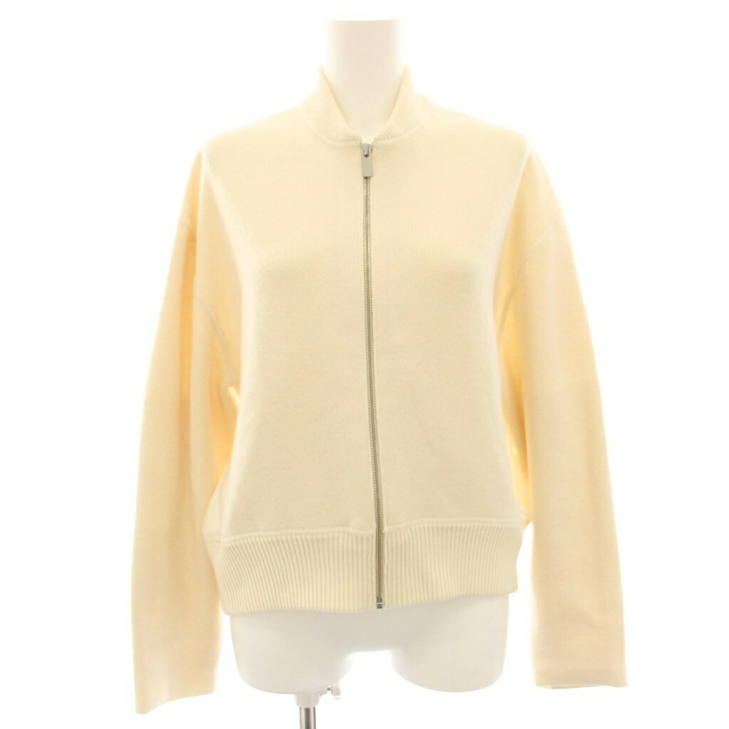 【中古】セオリーリュクス theory luxe 24AW CHELSEA SATIN COMBO KENSIE 編み物上衣 上衣 ジップアップ うつり変わり 羊毛 カシミール混 38 象牙色 白 白いこと 03-4403719-100-038 /HN レディース 【ベクター 古着】 260520