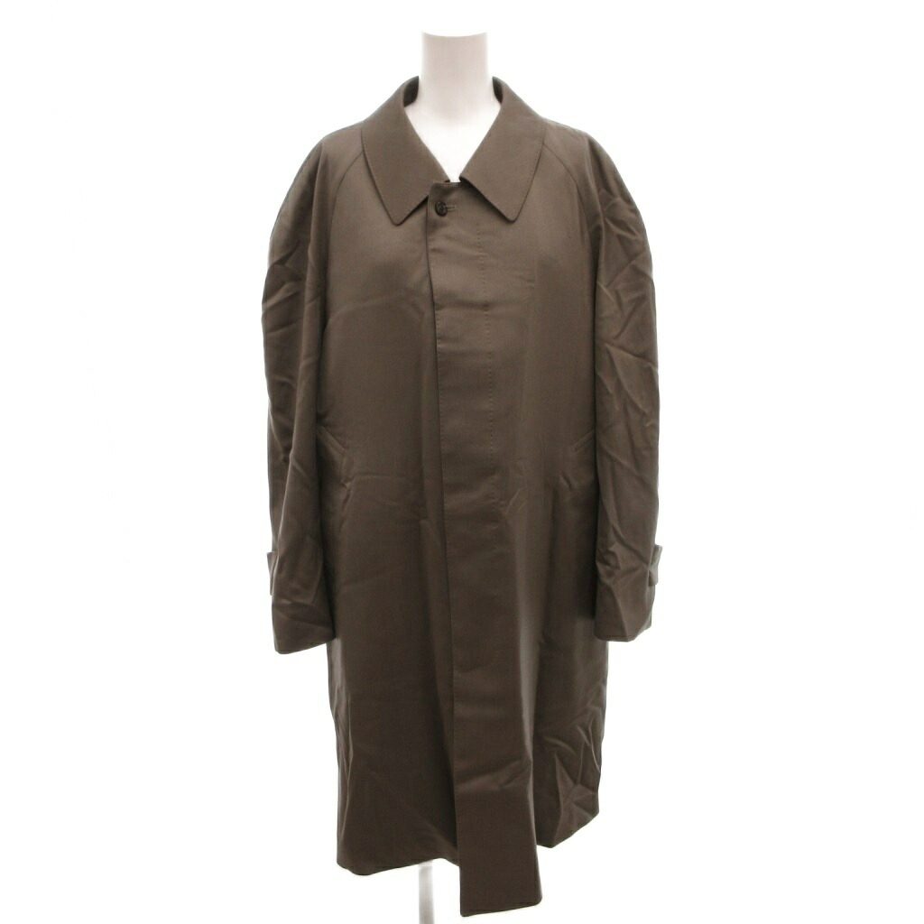 【中古】S.T. Dupont ステンカラーコート ロング 毛 カシミヤ混 A4 グレー /FF ■GY06 レディース 【ベクトル 古着】 260305